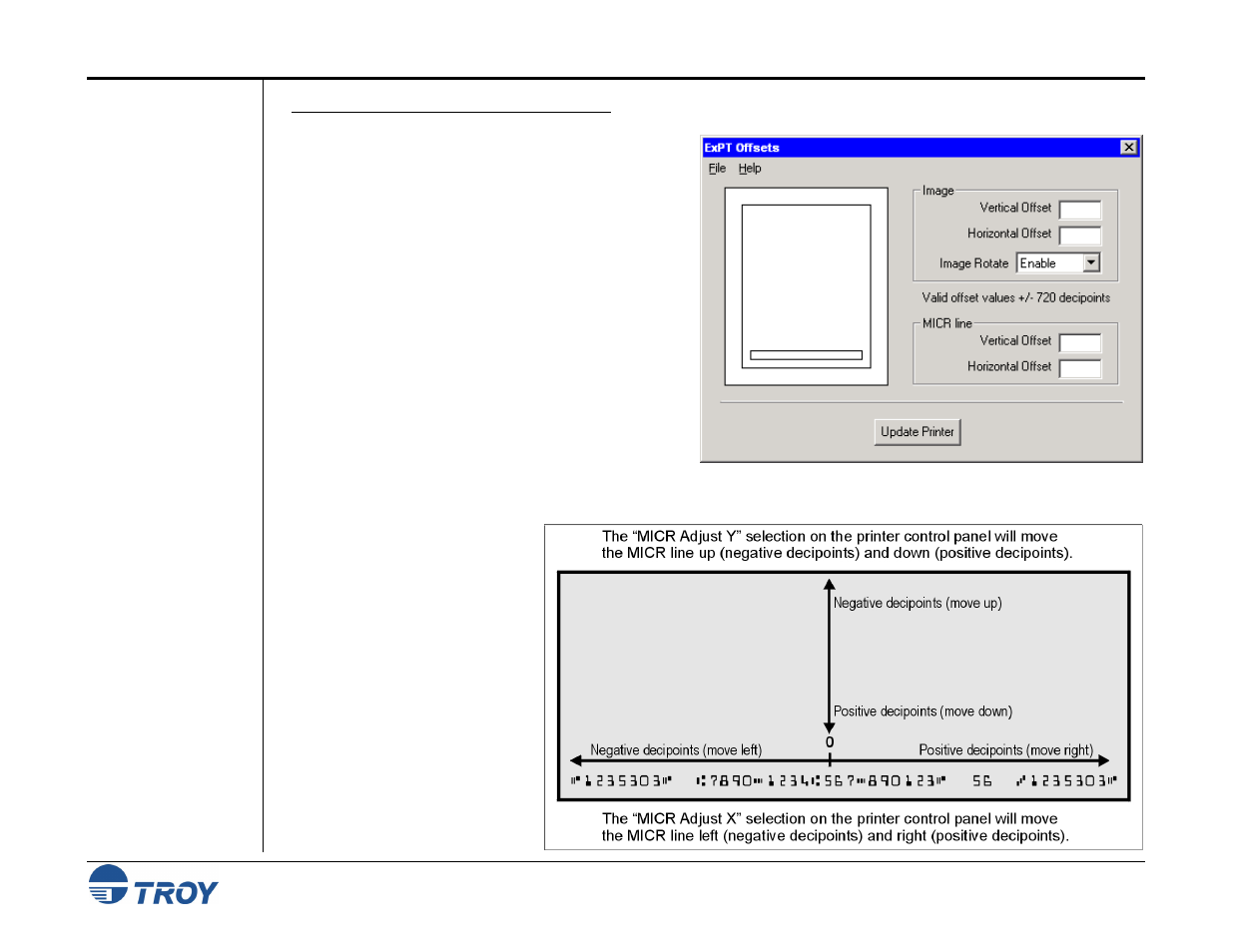 TROY Group MICR_IRD 4300 Security Printing Solutions User’s Guide User Manual | Page 70 / 164