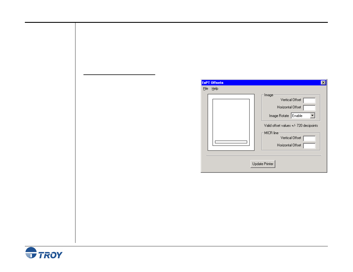 Using the auto-rotate feature | TROY Group MICR_IRD 4300 Security Printing Solutions User’s Guide User Manual | Page 71 / 164