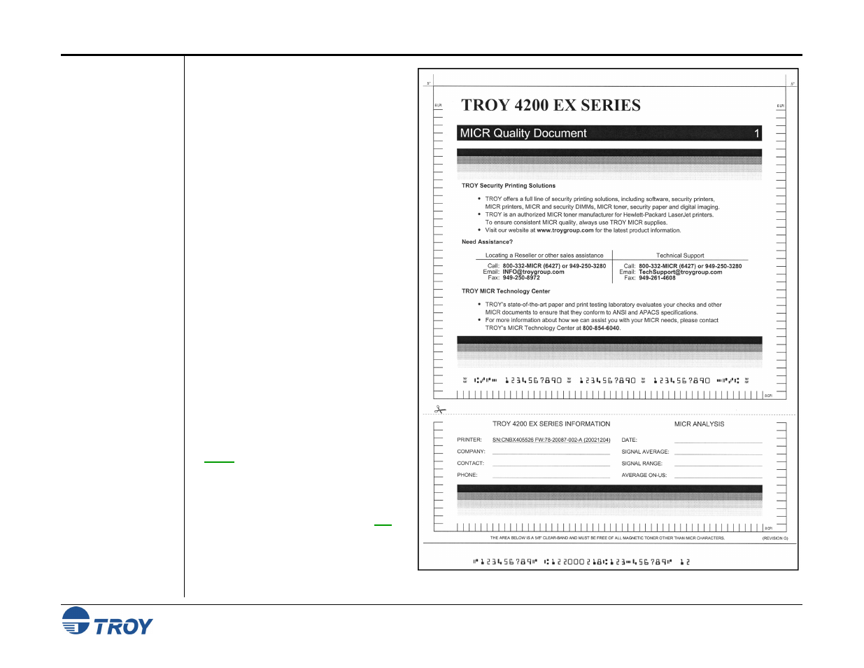 Identifying print defects | TROY Group MICR_IRD 4300 Security Printing Solutions User’s Guide User Manual | Page 78 / 164
