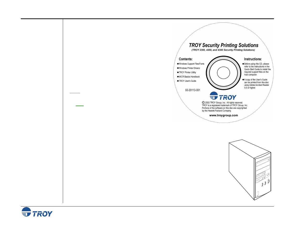 Section 5 - installing the troy support files, Introduction, Step 1 | TROY Group MICR_IRD 4300 Security Printing Solutions User’s Guide User Manual | Page 87 / 164