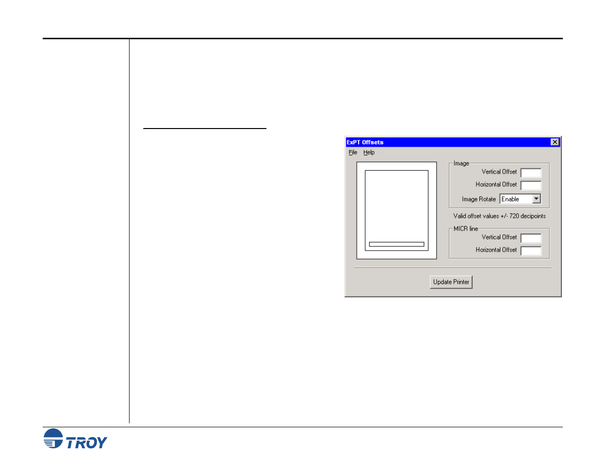 Using the auto-rotate feature | TROY Group MICR_IRD 9000 1UP MICR Printing Solutions User’s Guide User Manual | Page 72 / 160