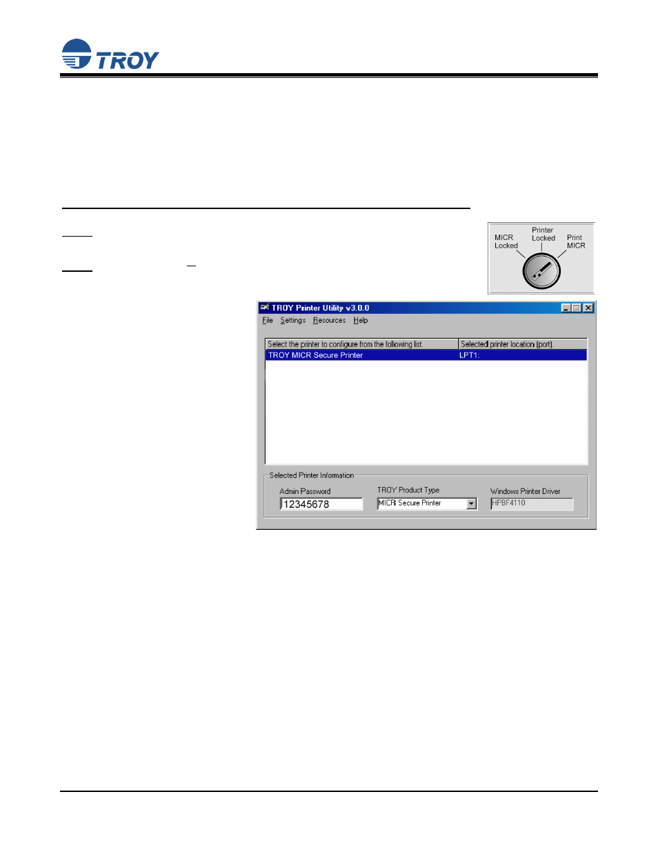 Quick-start guide, Step 5, Page 8 of 11 | Test the troy font support for microsoft, Windows | TROY Group MICR_IRD 9050 Security Printing Solutions Quick-Start Guide User Manual | Page 8 / 11