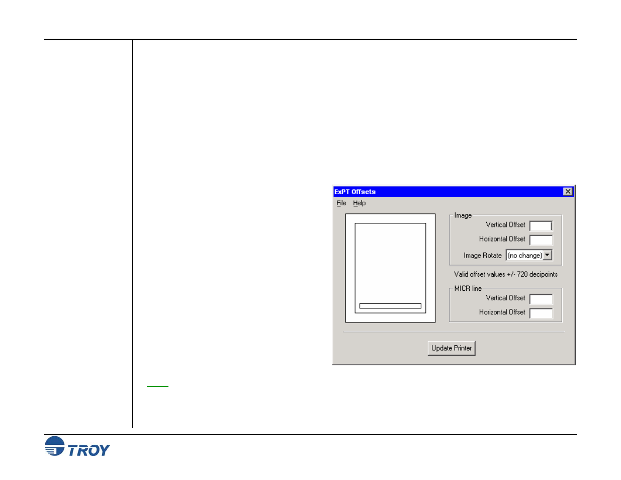 Firmware update capability, Exact positioning technology | TROY Group MICR_IRD 3005 Security Printing Solutions User’s Guide User Manual | Page 36 / 160