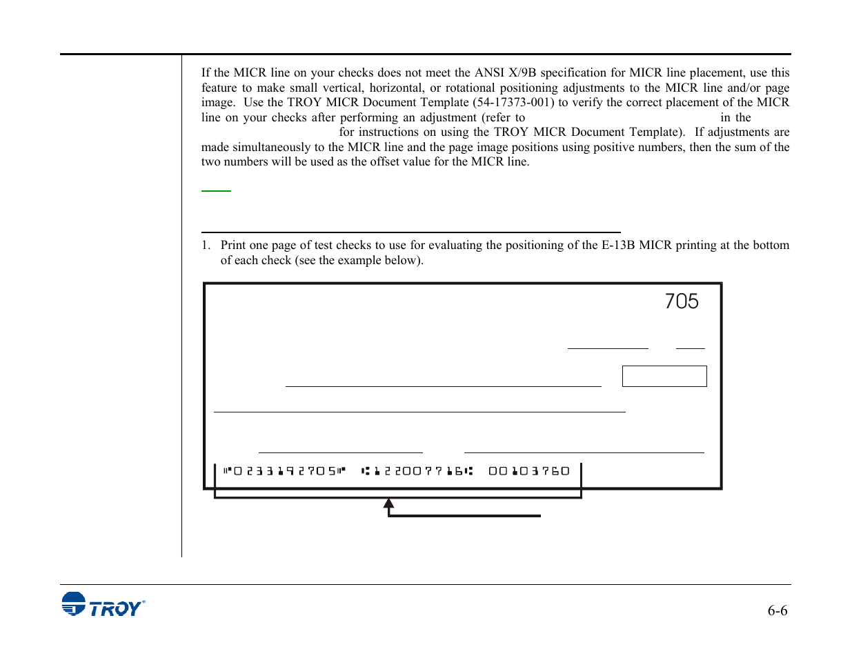 E-13b micr printing | TROY Group MICR_IRD 3015 Security Printing Solutions User’s Guide User Manual | Page 100 / 153