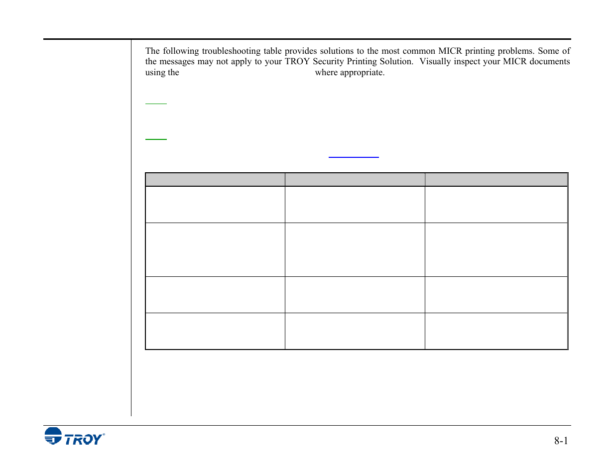 TROY Group MICR_IRD 3015 Security Printing Solutions User’s Guide User Manual | Page 134 / 153