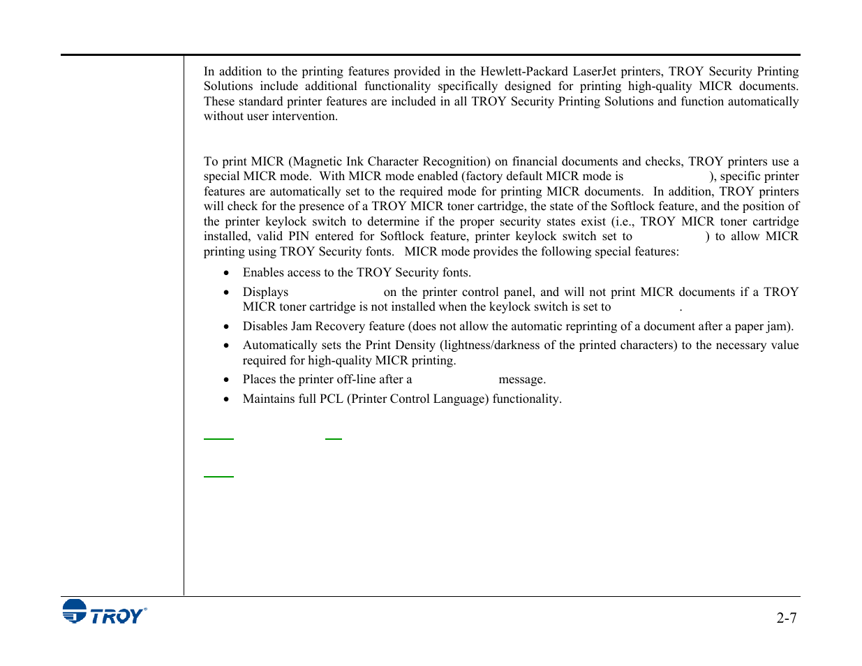 TROY Group MICR_IRD 3015 Security Printing Solutions User’s Guide User Manual | Page 21 / 153