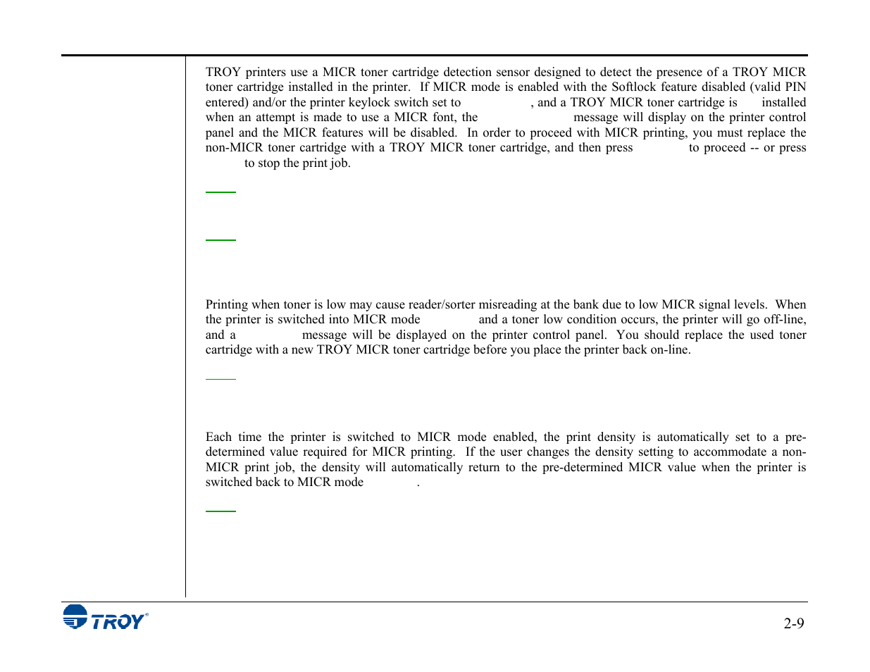 TROY Group MICR_IRD 3015 Security Printing Solutions User’s Guide User Manual | Page 23 / 153