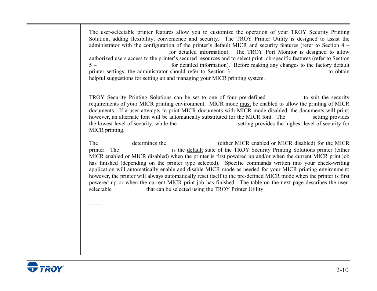 TROY Group MICR_IRD 3015 Security Printing Solutions User’s Guide User Manual | Page 24 / 153