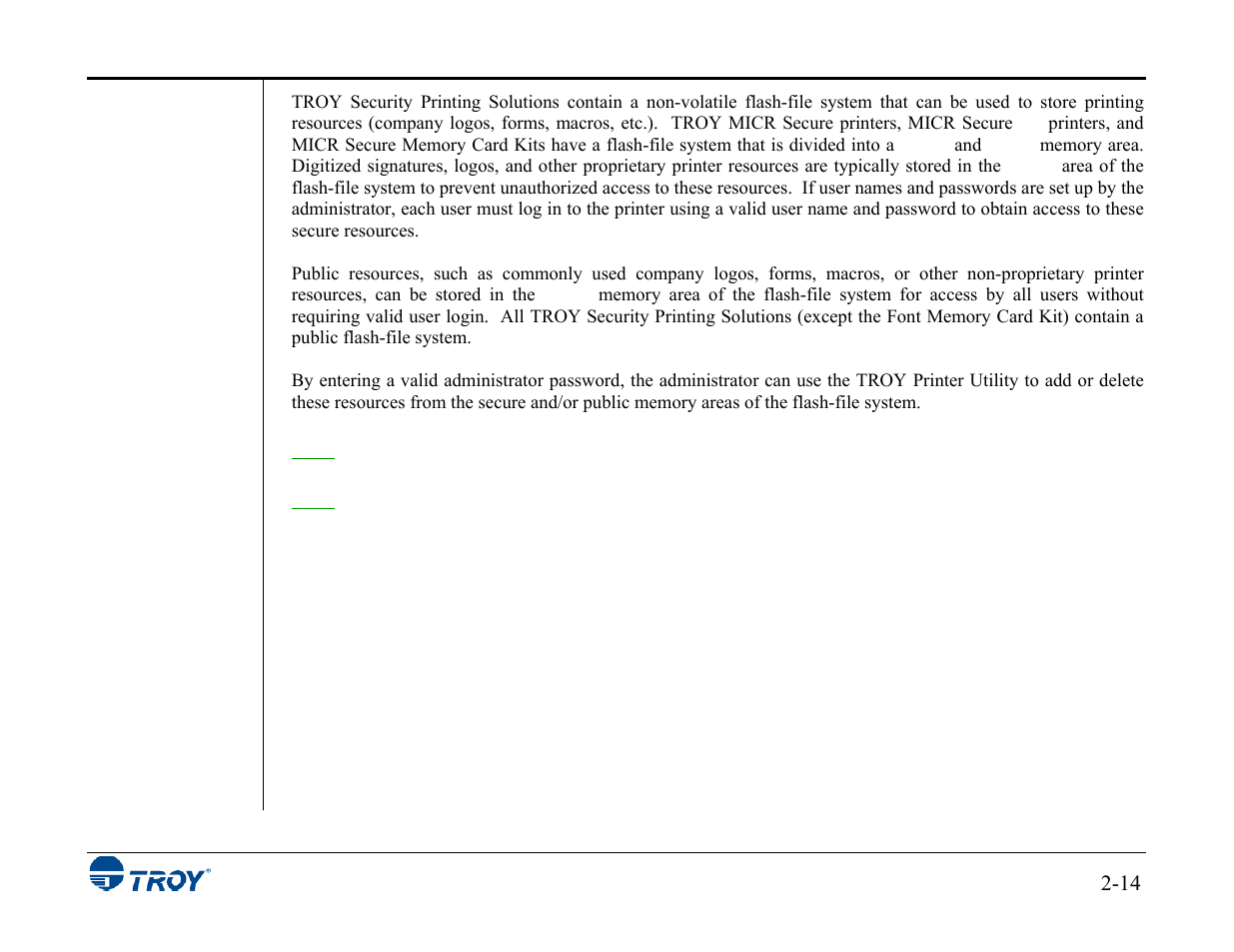 TROY Group MICR_IRD 3015 Security Printing Solutions User’s Guide User Manual | Page 28 / 153