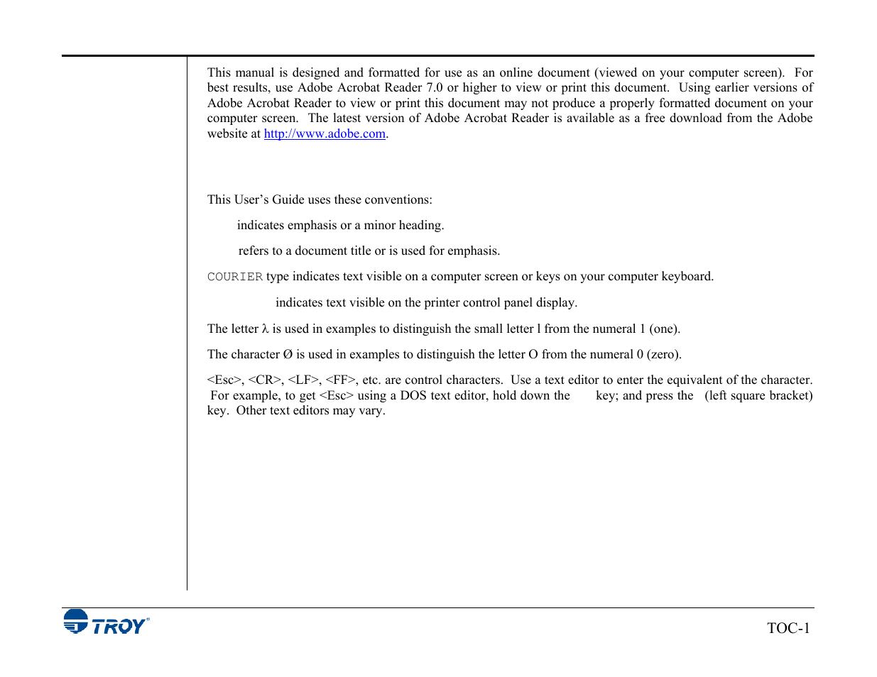 TROY Group MICR_IRD 3015 Security Printing Solutions User’s Guide User Manual | Page 3 / 153