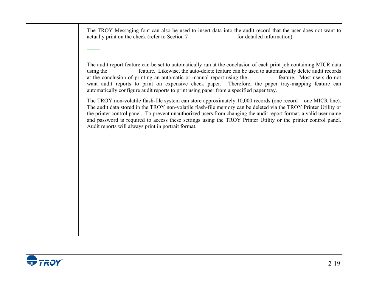 TROY Group MICR_IRD 3015 Security Printing Solutions User’s Guide User Manual | Page 33 / 153
