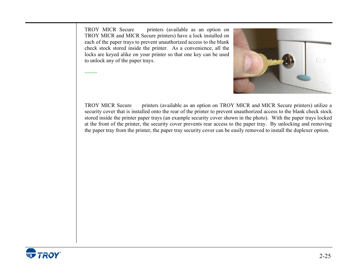 TROY Group MICR_IRD 3015 Security Printing Solutions User’s Guide User Manual | Page 39 / 153