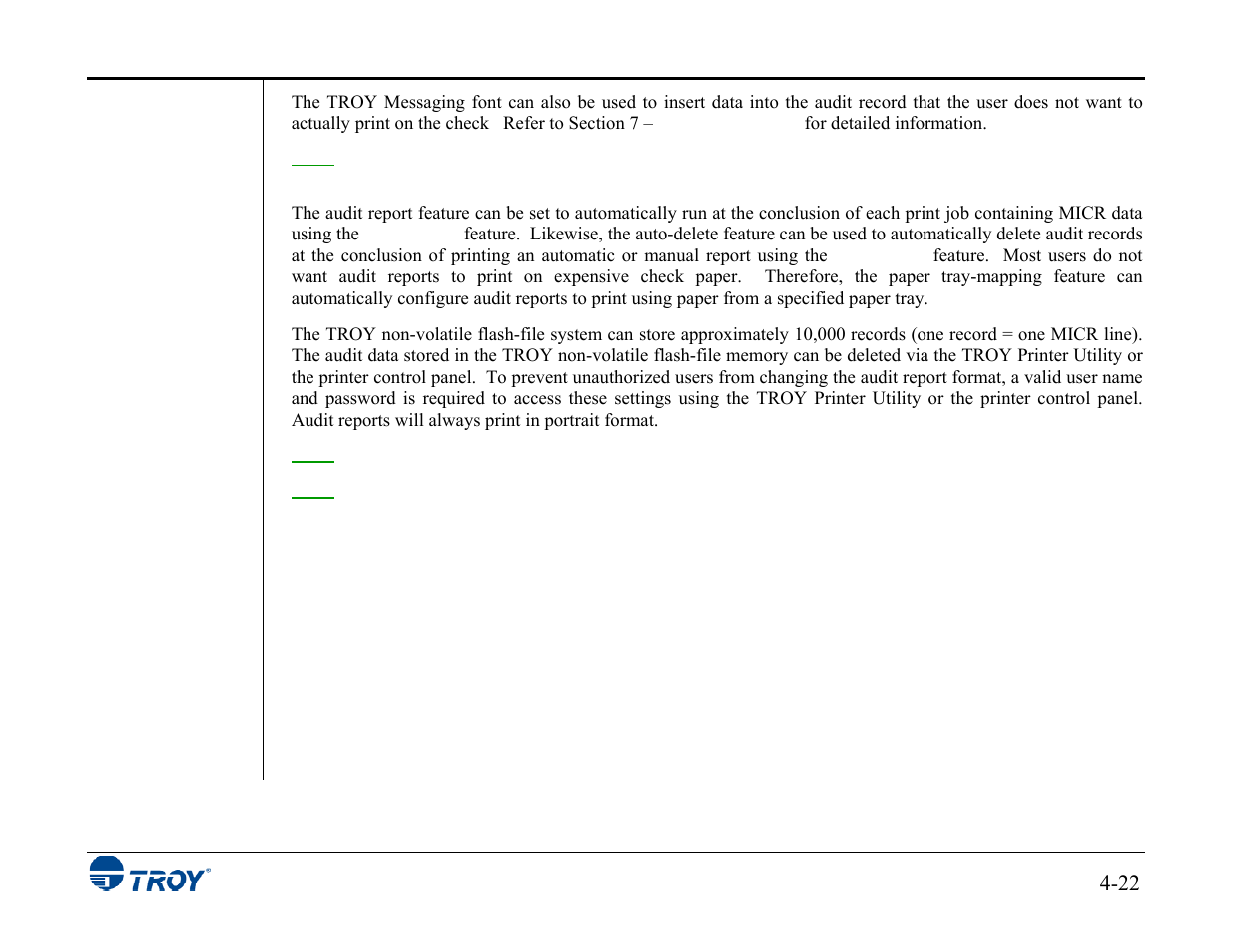 TROY Group MICR_IRD 3015 Security Printing Solutions User’s Guide User Manual | Page 67 / 153