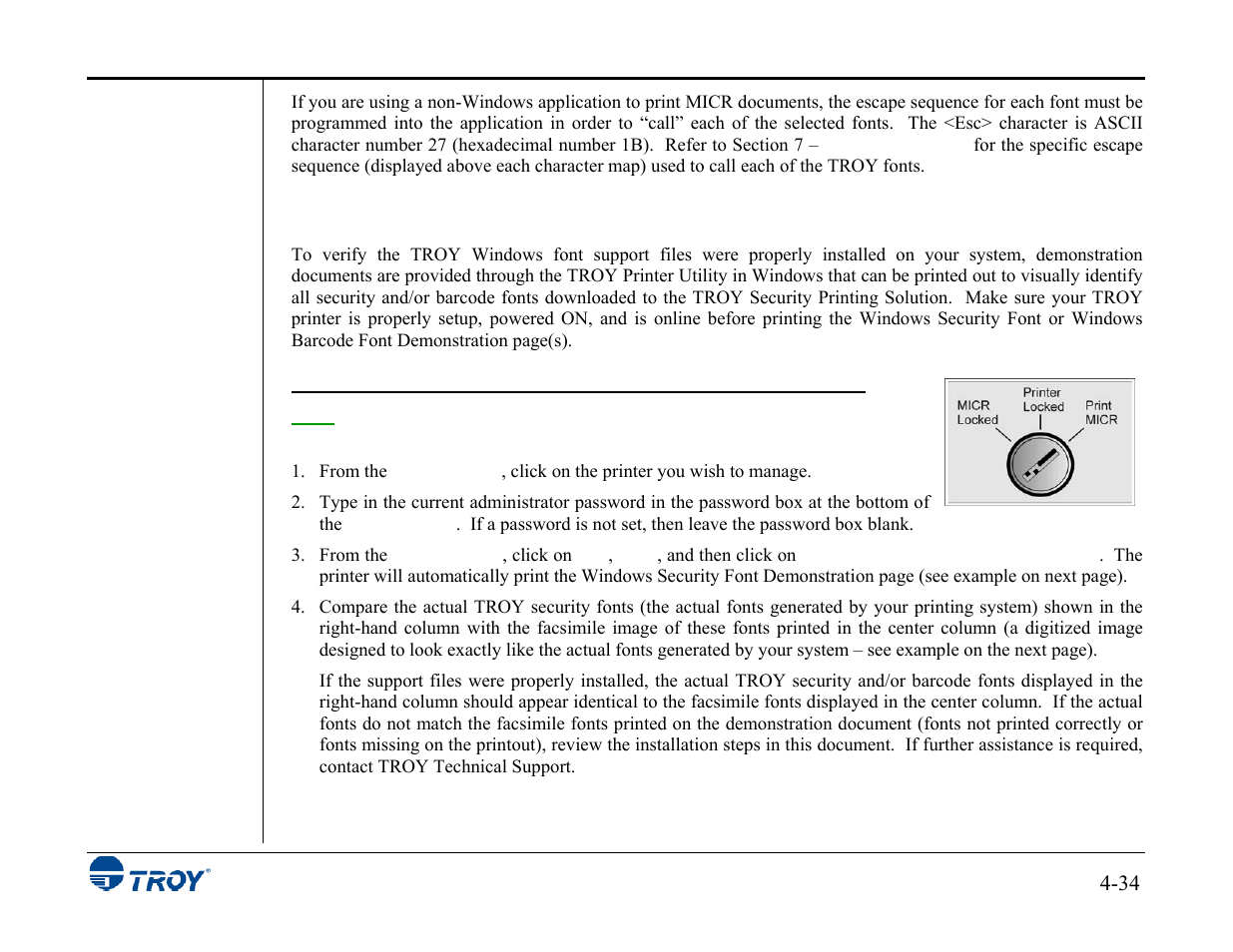 TROY Group MICR_IRD 3015 Security Printing Solutions User’s Guide User Manual | Page 79 / 153