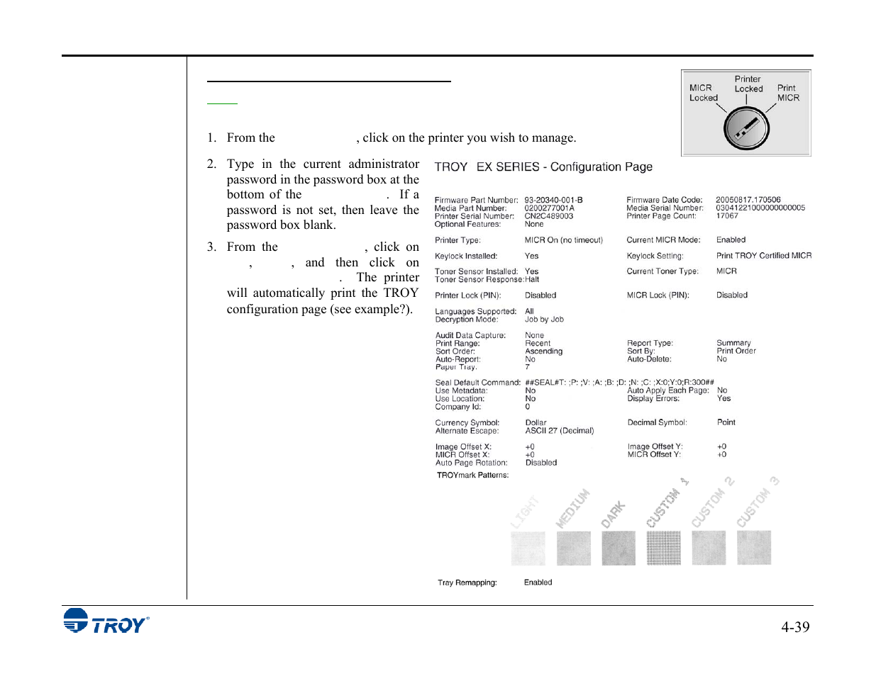 TROY Group MICR_IRD 3015 Security Printing Solutions User’s Guide User Manual | Page 84 / 153