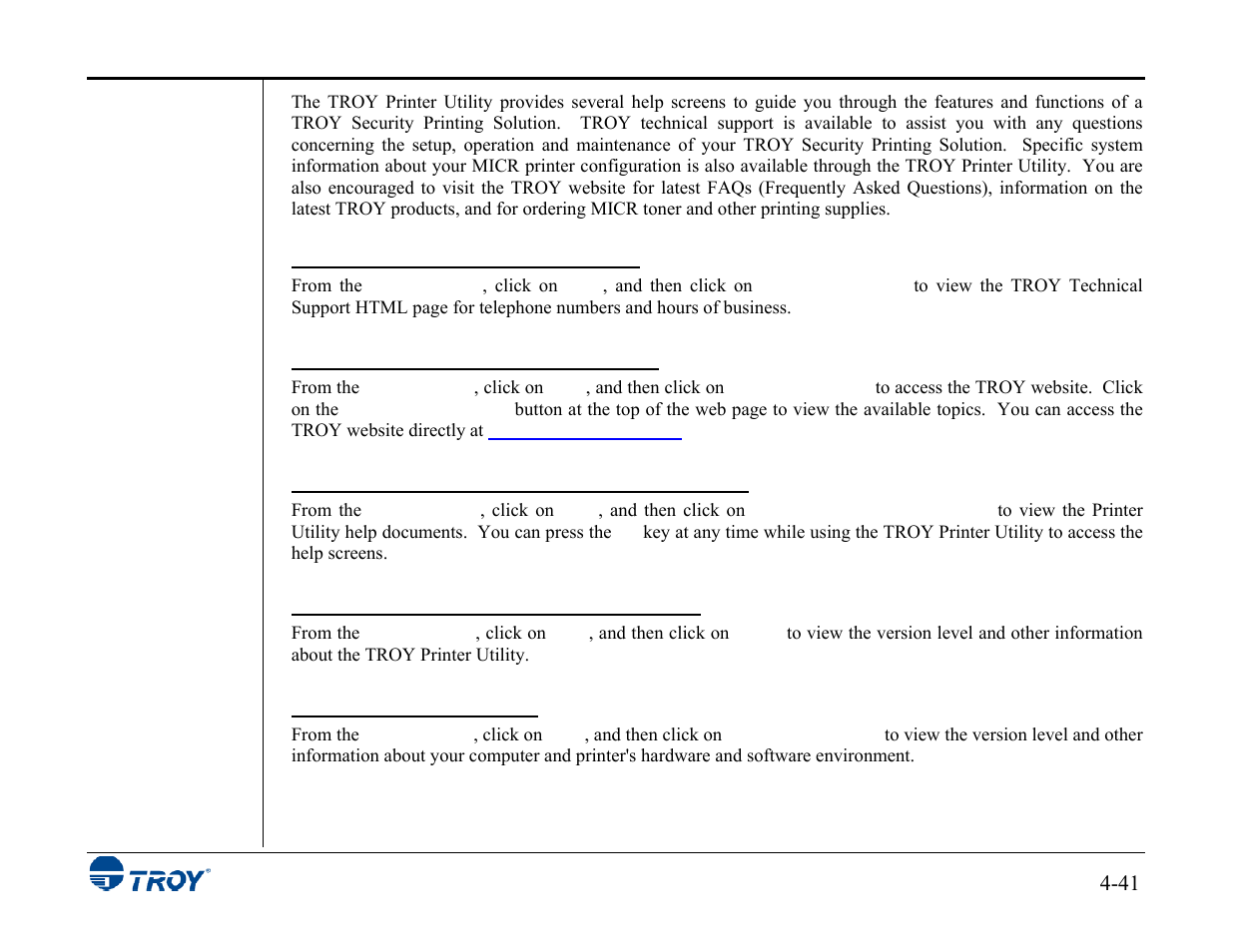 TROY Group MICR_IRD 3015 Security Printing Solutions User’s Guide User Manual | Page 86 / 153