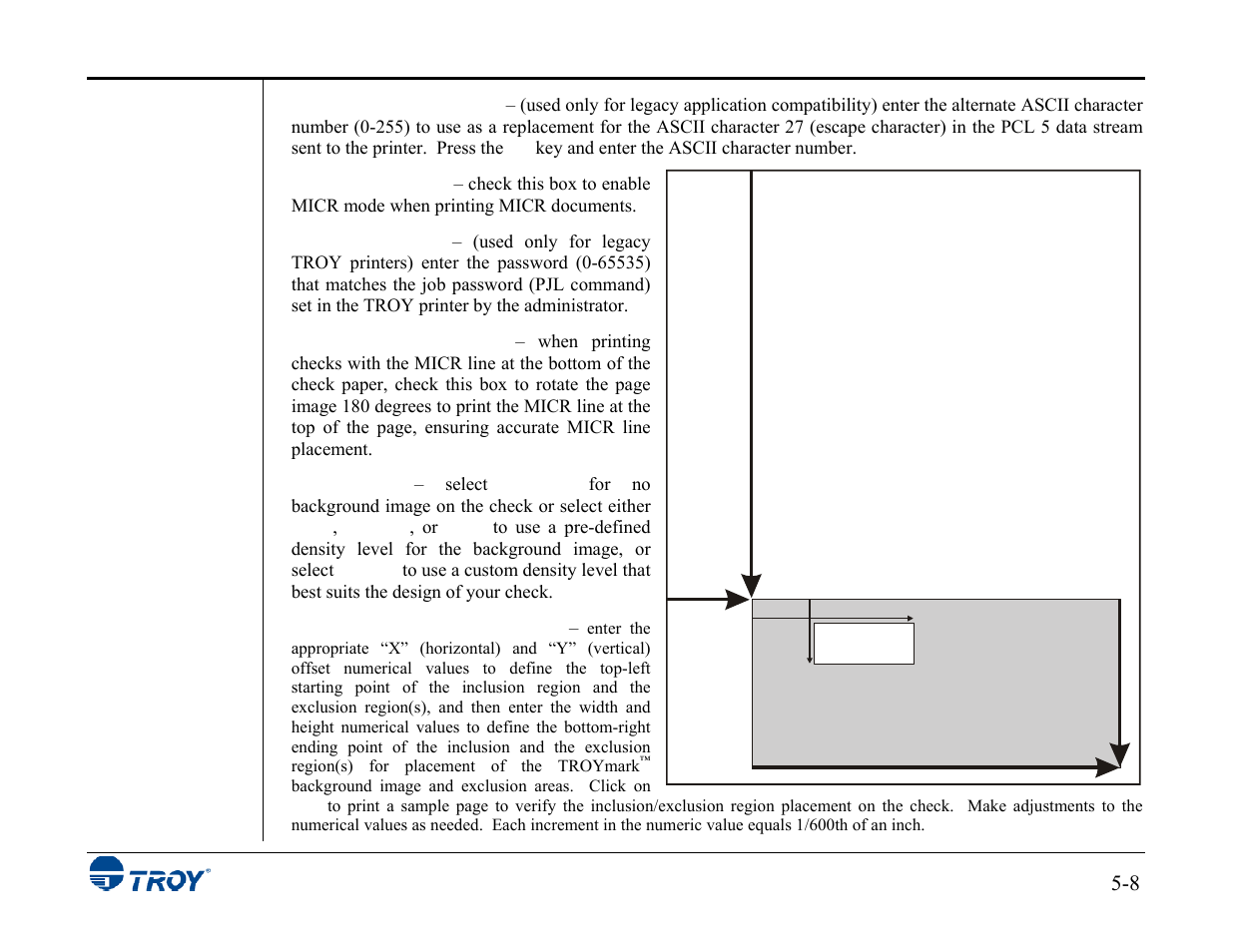 Check document, Troymark background image | TROY Group MICR_IRD 3015 Security Printing Solutions User’s Guide User Manual | Page 94 / 153