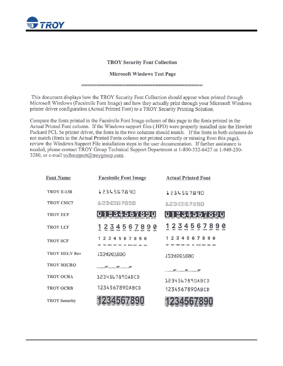 Quick-start guide, Page 8 of 10 | TROY Group MICR_IRD 9000 1UP MICR Printing Solutions Quick-Start Guide User Manual | Page 8 / 10