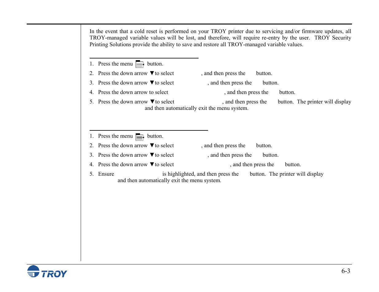 TROY Group MICR_IRD M600 Security Printing Solutions series User’s Guide User Manual | Page 102 / 159