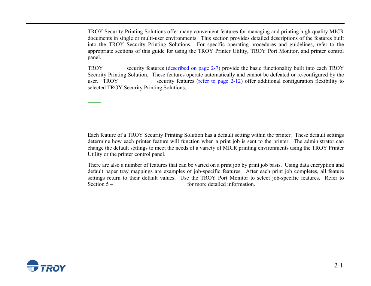 TROY Group MICR_IRD M600 Security Printing Solutions series User’s Guide User Manual | Page 15 / 159