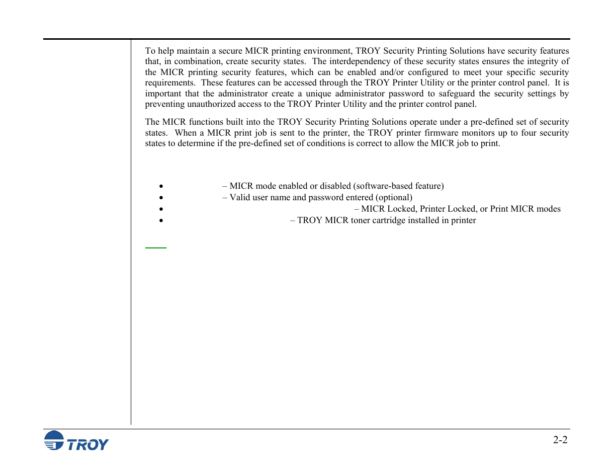 TROY Group MICR_IRD M600 Security Printing Solutions series User’s Guide User Manual | Page 16 / 159