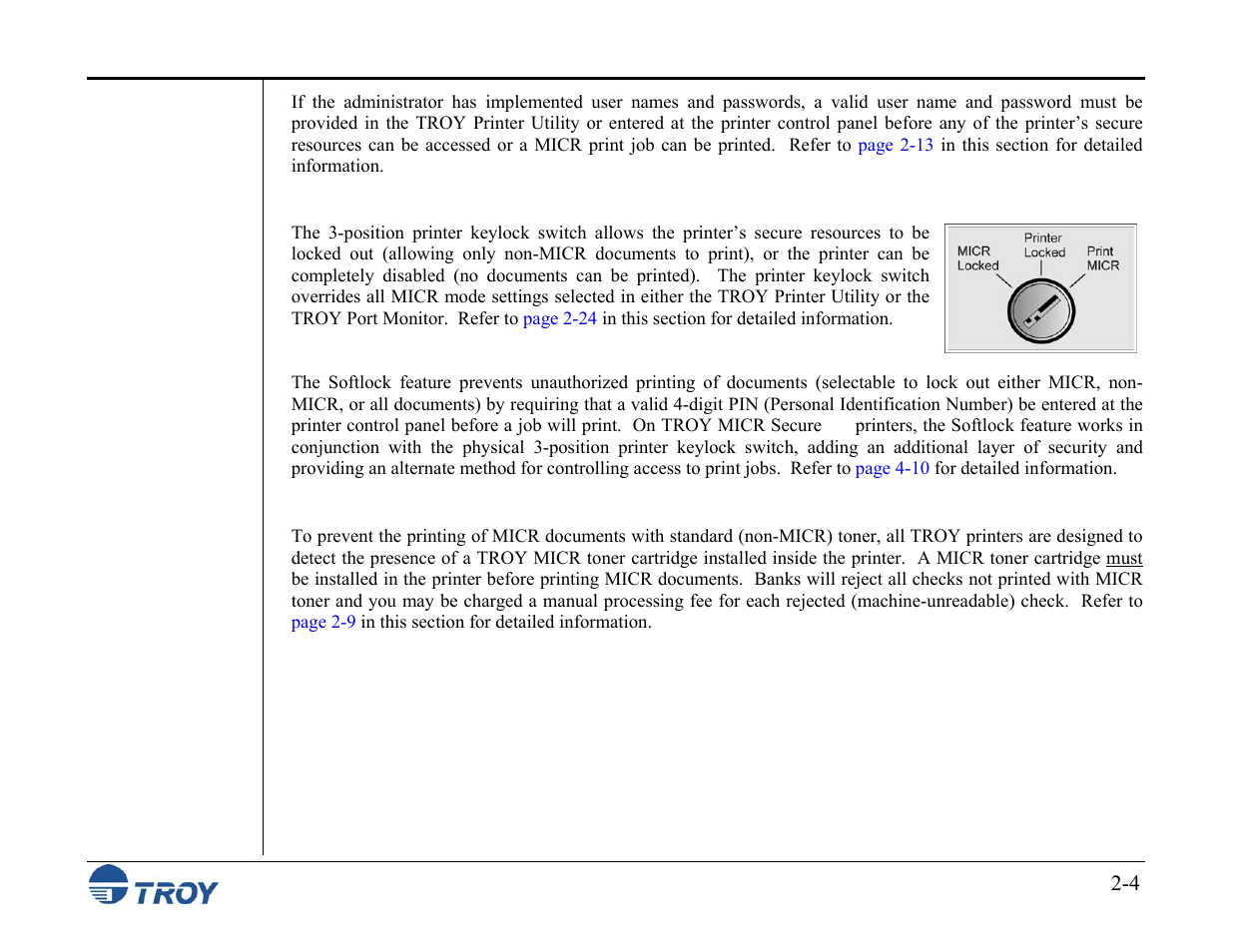 TROY Group MICR_IRD M600 Security Printing Solutions series User’s Guide User Manual | Page 18 / 159