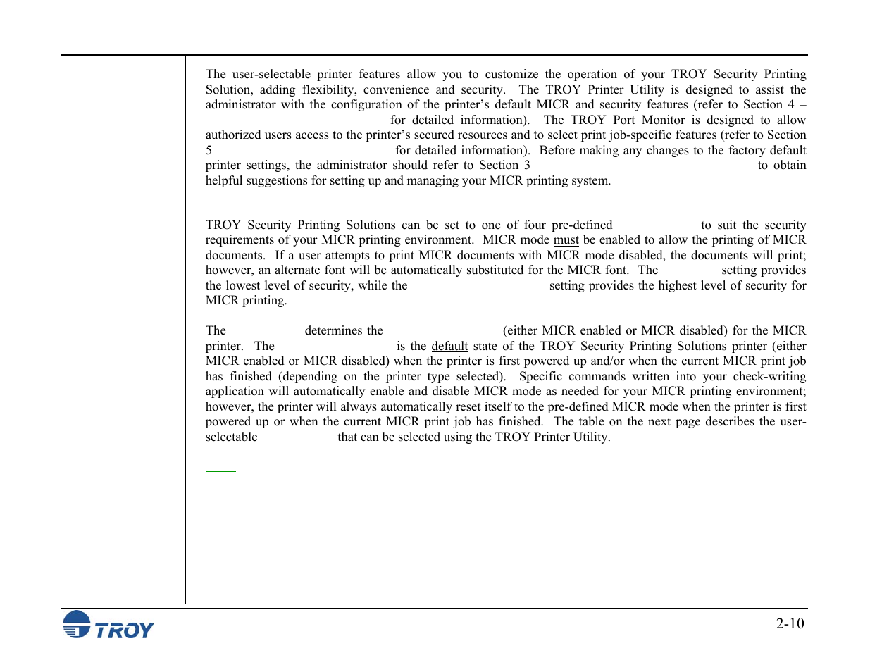 TROY Group MICR_IRD M600 Security Printing Solutions series User’s Guide User Manual | Page 24 / 159