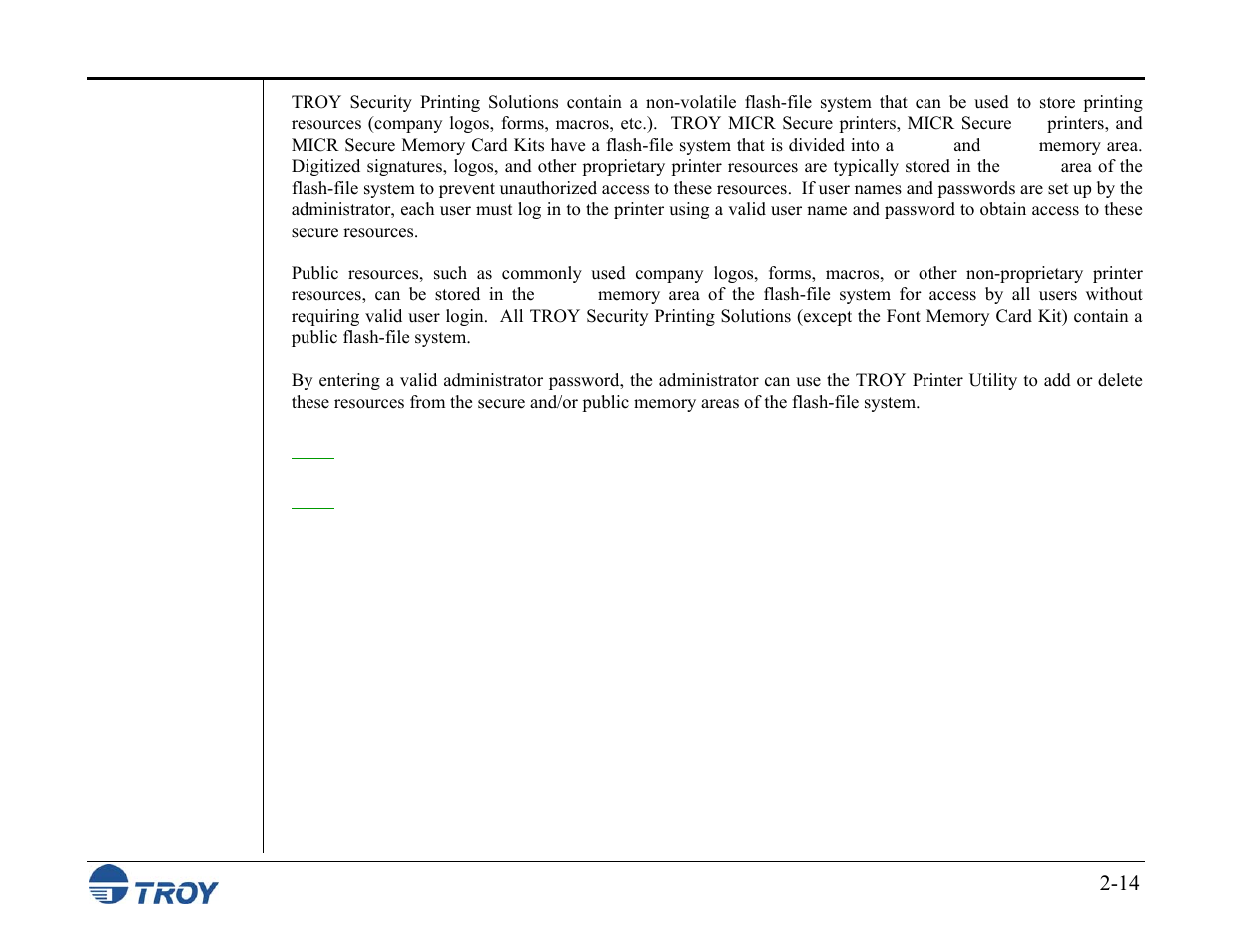 TROY Group MICR_IRD M600 Security Printing Solutions series User’s Guide User Manual | Page 28 / 159