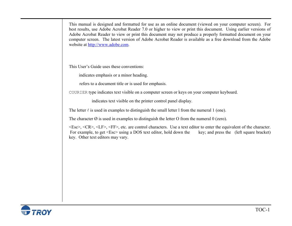 TROY Group MICR_IRD M600 Security Printing Solutions series User’s Guide User Manual | Page 3 / 159
