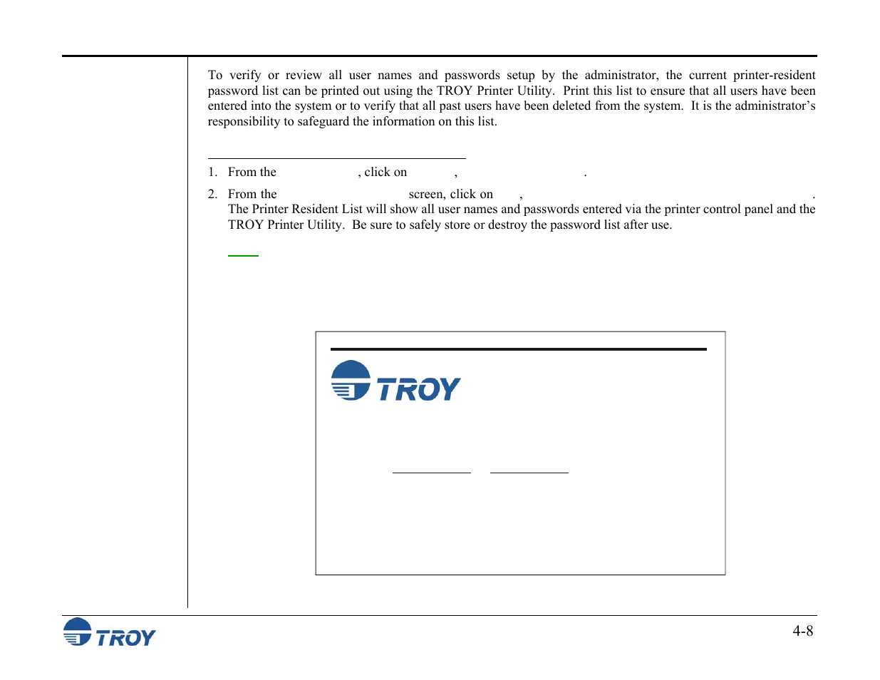 TROY Group MICR_IRD M600 Security Printing Solutions series User’s Guide User Manual | Page 54 / 159