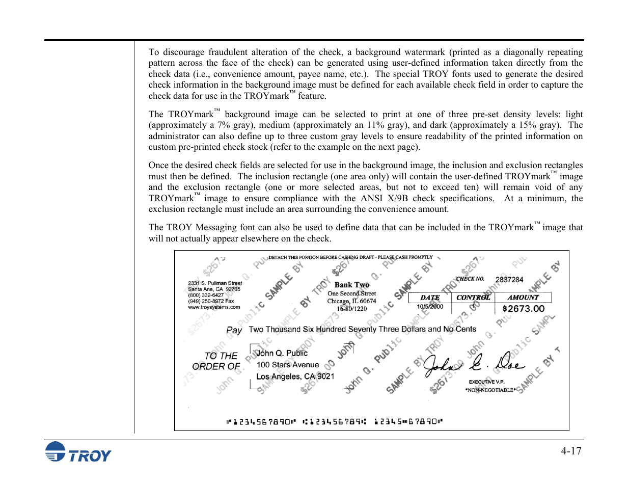 TROY Group MICR_IRD M600 Security Printing Solutions series User’s Guide User Manual | Page 63 / 159