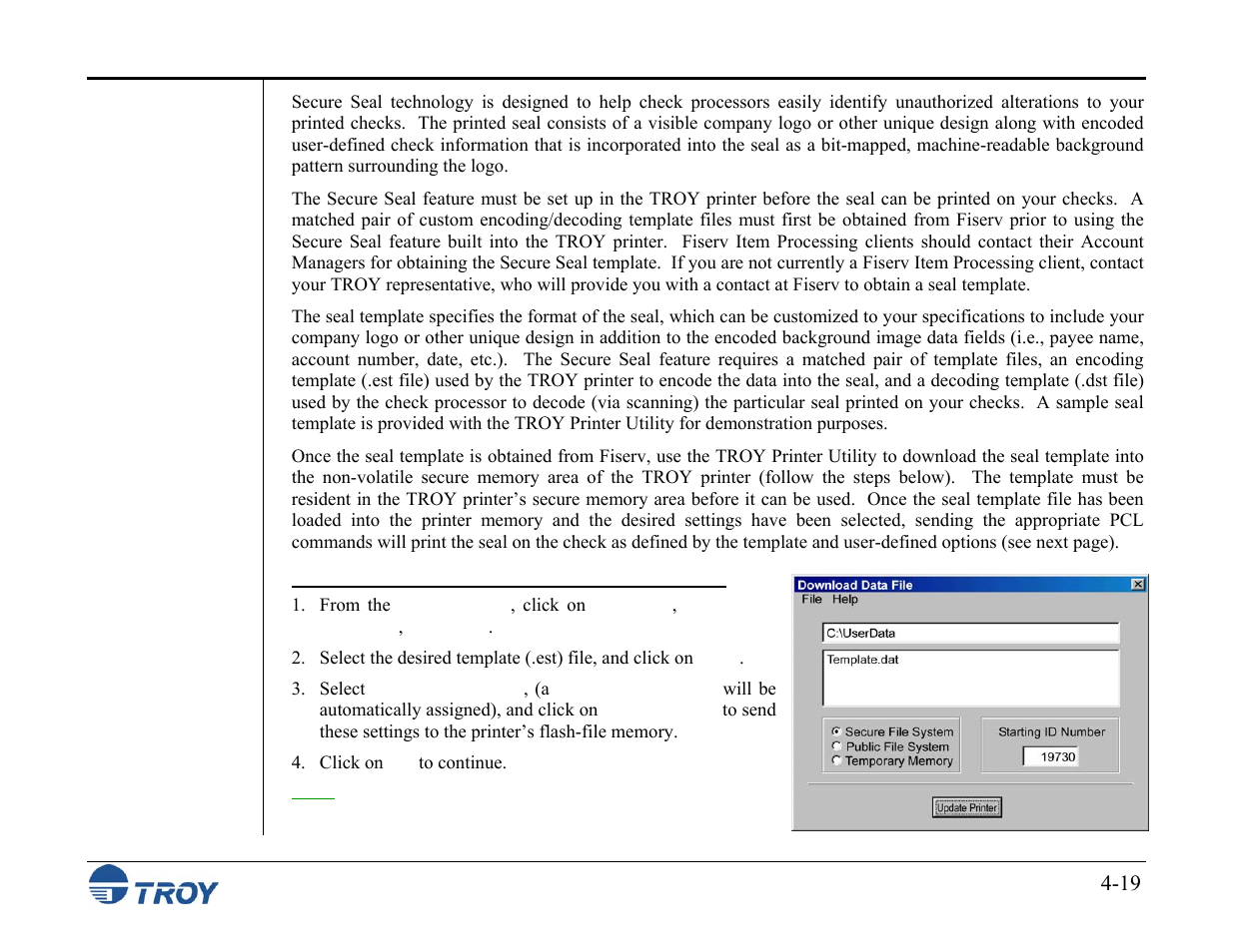 TROY Group MICR_IRD M600 Security Printing Solutions series User’s Guide User Manual | Page 65 / 159