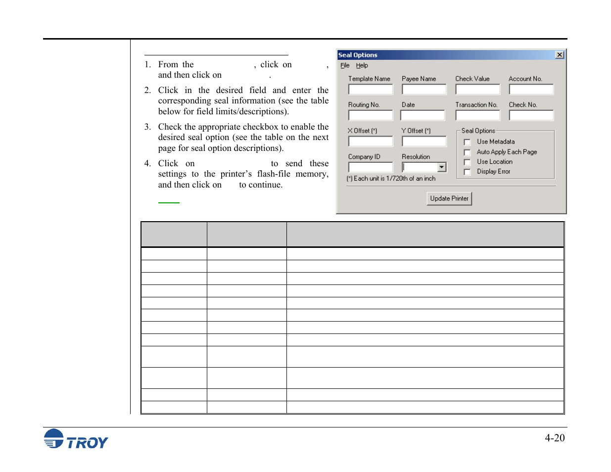 TROY Group MICR_IRD M600 Security Printing Solutions series User’s Guide User Manual | Page 66 / 159