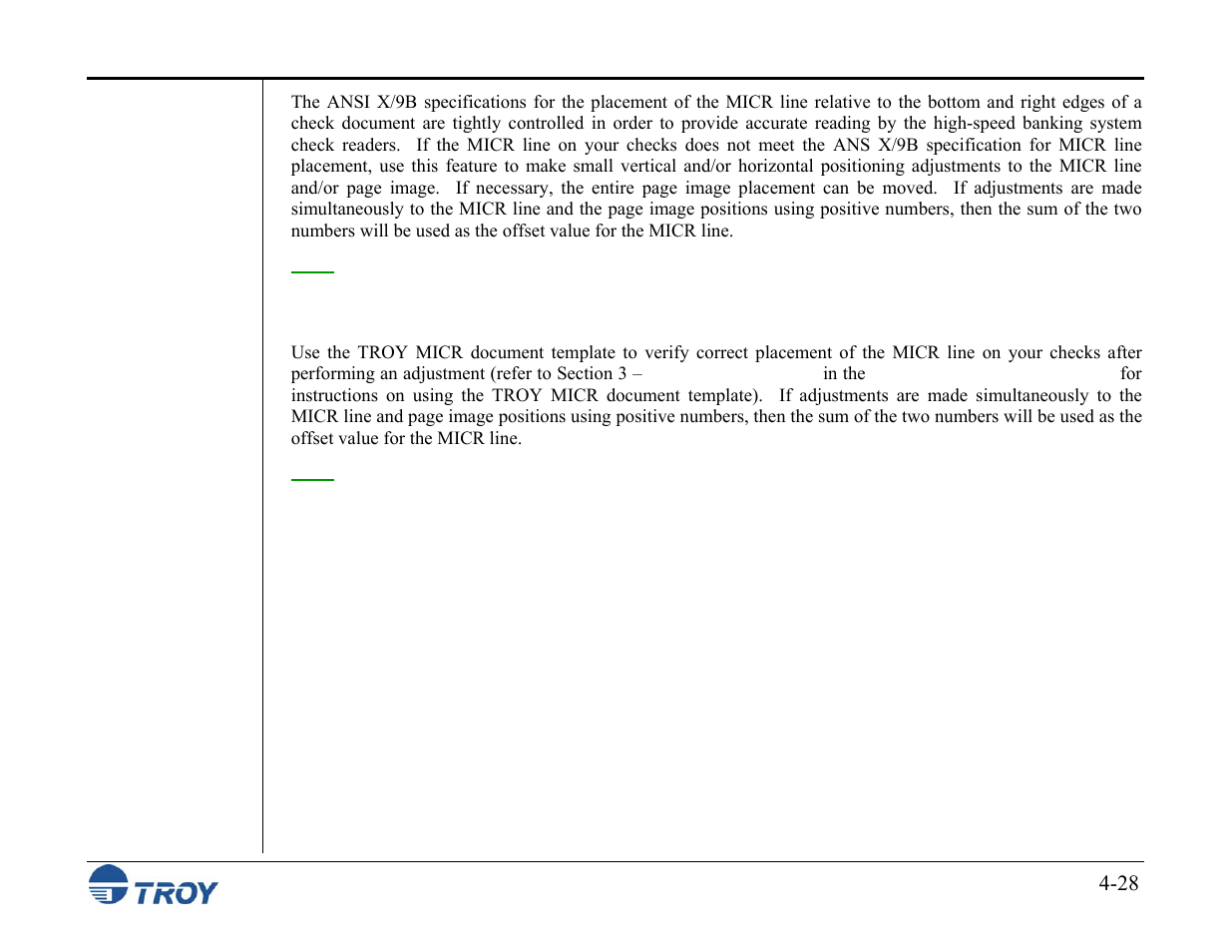 TROY Group MICR_IRD M600 Security Printing Solutions series User’s Guide User Manual | Page 74 / 159