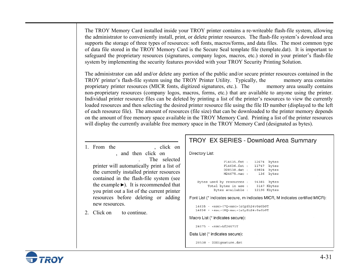 TROY Group MICR_IRD M600 Security Printing Solutions series User’s Guide User Manual | Page 77 / 159