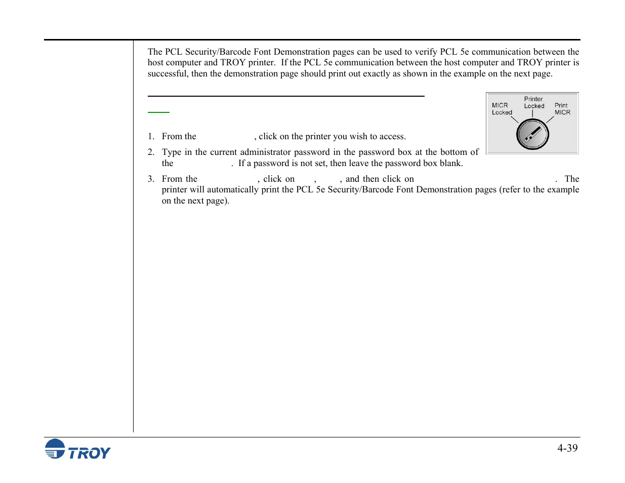 TROY Group MICR_IRD M600 Security Printing Solutions series User’s Guide User Manual | Page 85 / 159