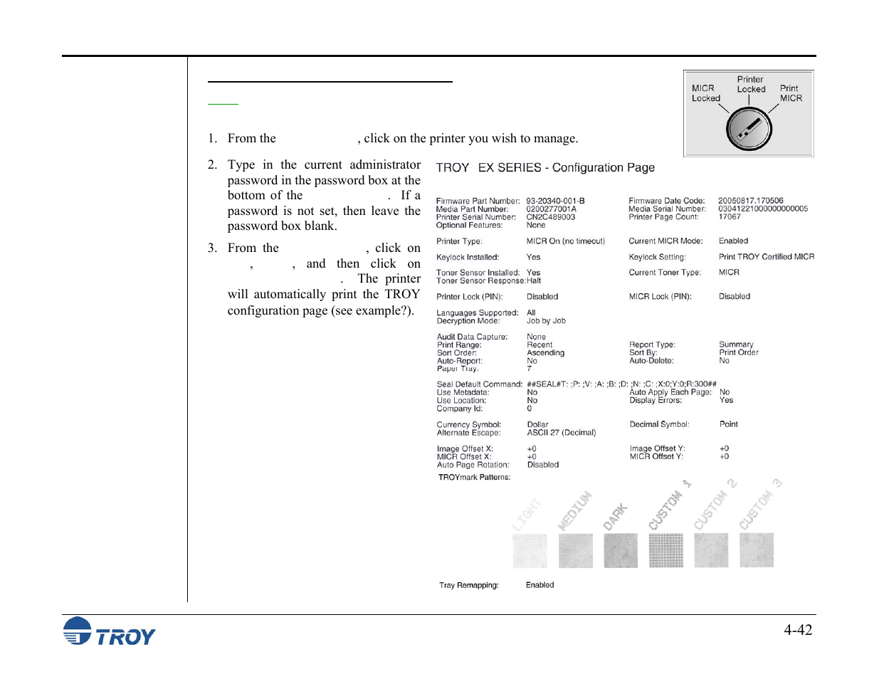 TROY Group MICR_IRD M600 Security Printing Solutions series User’s Guide User Manual | Page 88 / 159