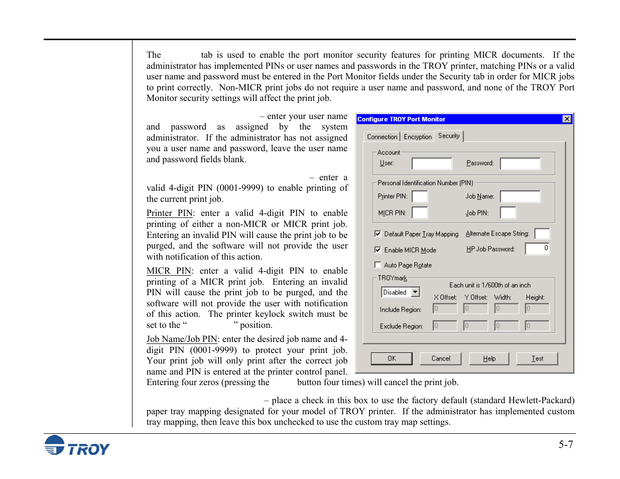 TROY Group MICR_IRD M600 Security Printing Solutions series User’s Guide User Manual | Page 98 / 159