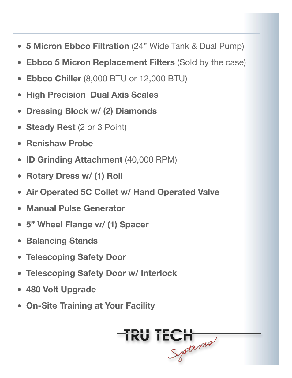 Tt-820, Options & accessories | TRU TECH TT-820 User Manual | Page 3 / 3