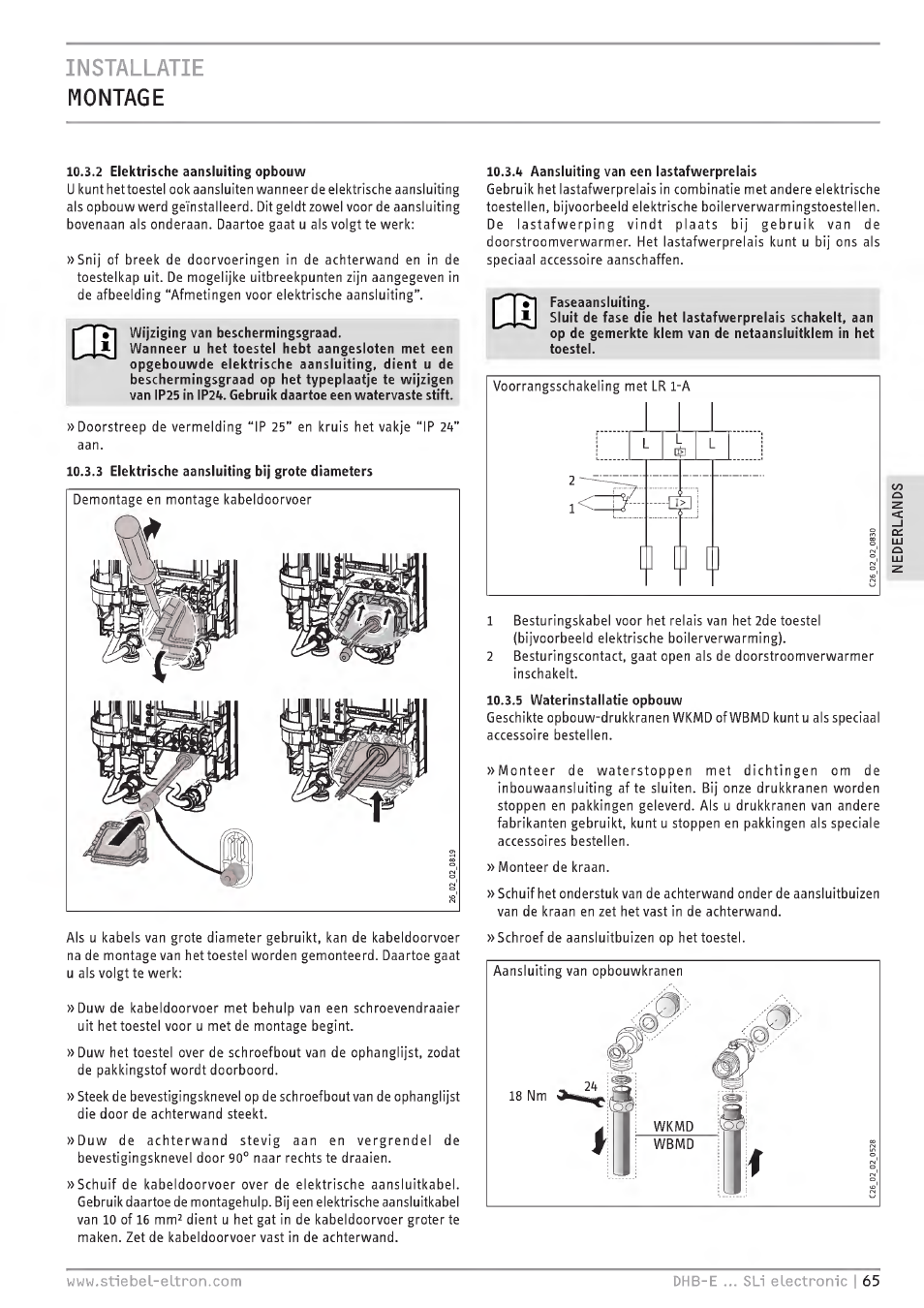 Installatie montage | STIEBEL ELTRON DHB-E 13 SL User Manual | Page 65 / 168