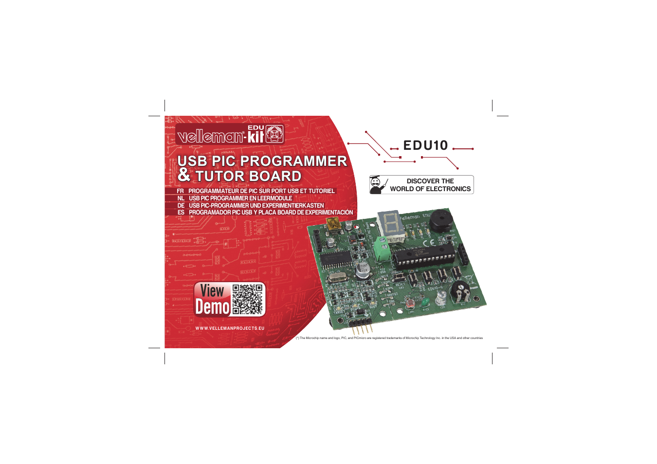 Velleman projects EDU10 Assembly instructions User Manual | 24 pages