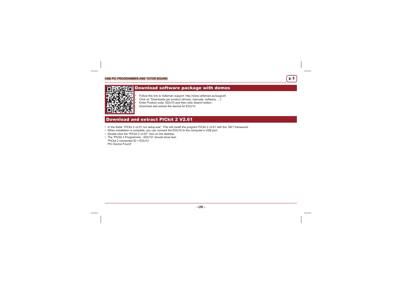 Velleman projects EDU10 Assembly instructions User Manual | Page 5 / 24