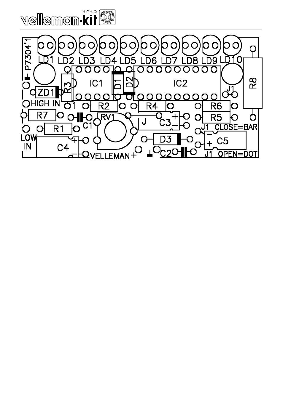 Velleman projects K4305 Assembly instructions User Manual | Page 14 / 14