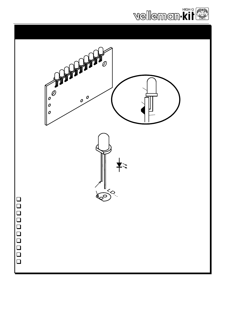 Solder, Side led | Velleman projects K4305 Assembly instructions User Manual | Page 7 / 14