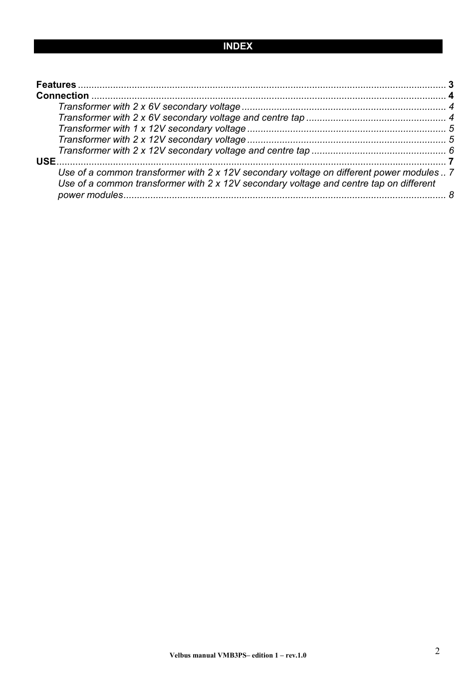 Velleman VMB3PS User Manual | Page 2 / 10