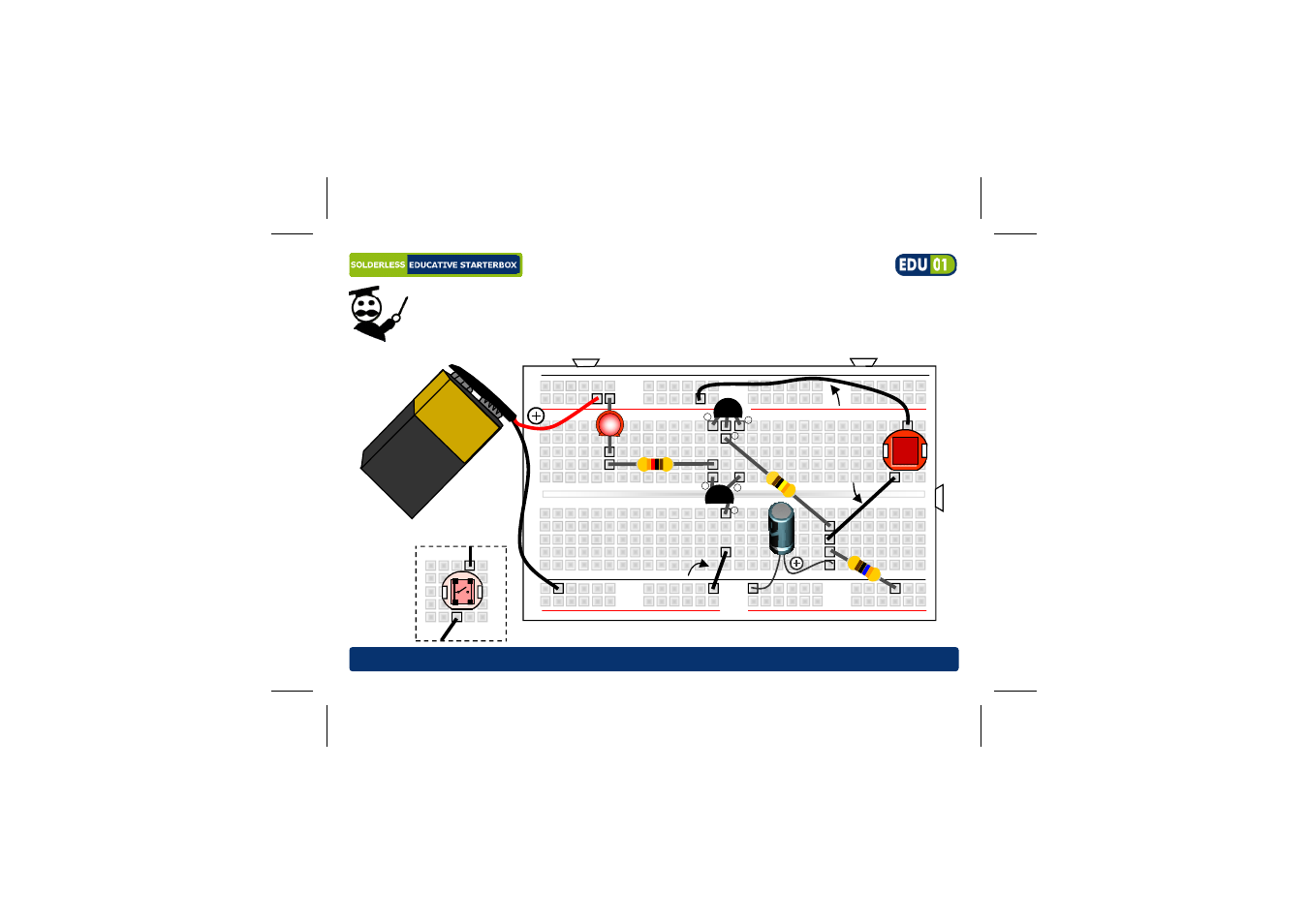 Project 8: timer circuit | Velleman EDU01 User Manual | Page 24 / 32