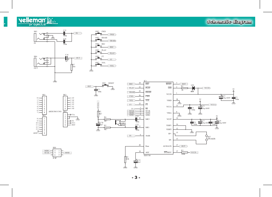 Schematic diagram | Velleman VMa02 User Manual | Page 3 / 4