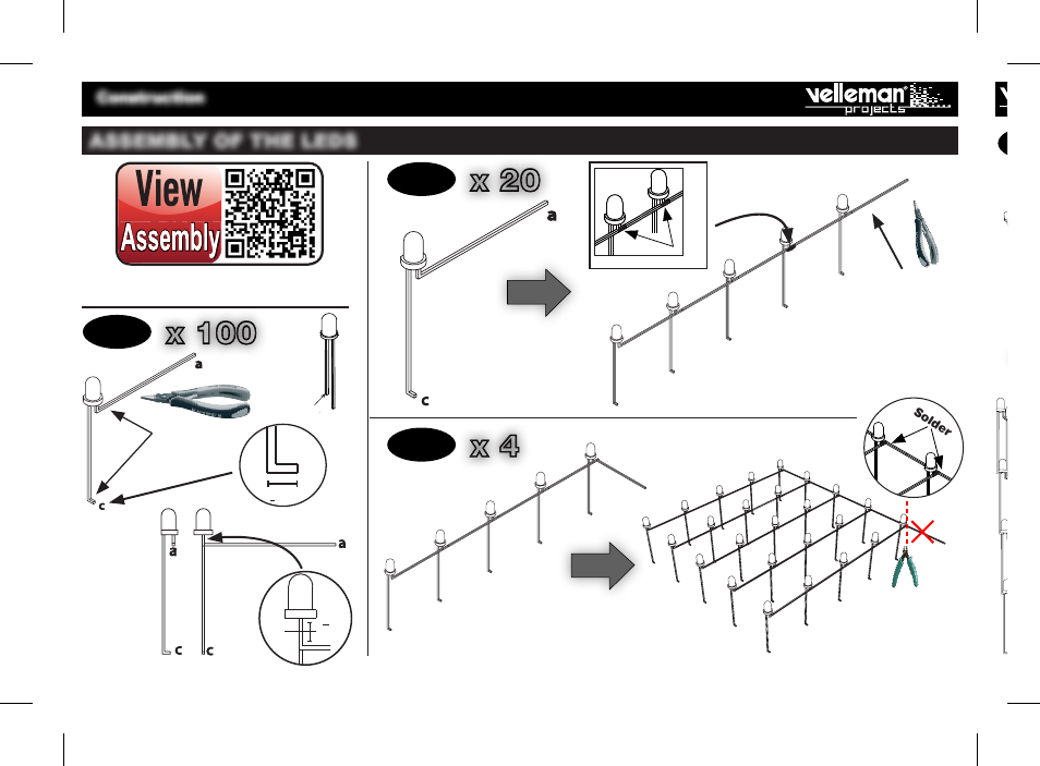 X 100, X 20, Bend | Velleman projects K8018B Assembly instructions User Manual | Page 9 / 16