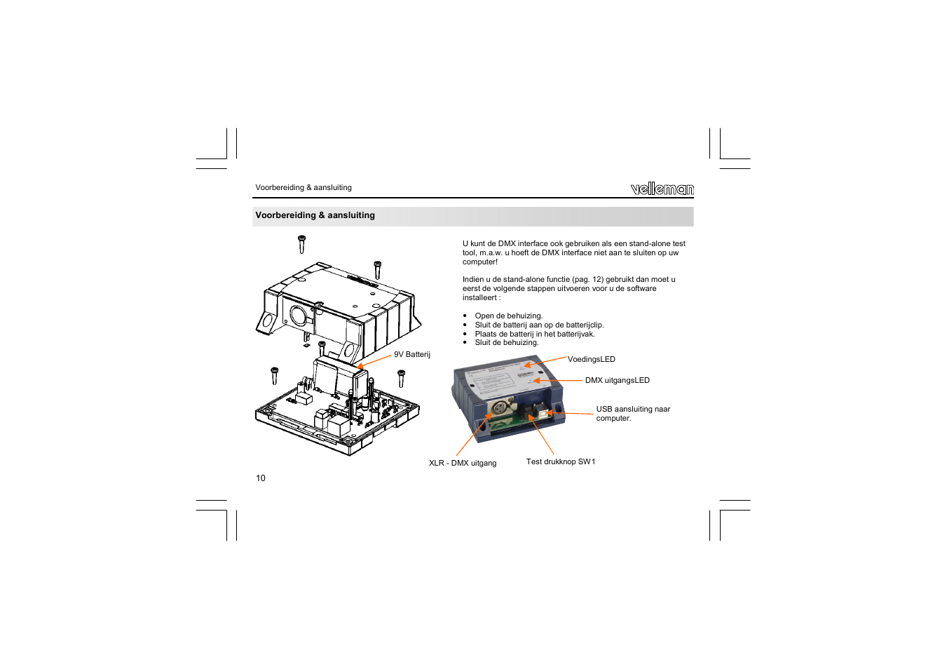 Velleman VM116 User Manual | Page 10 / 32