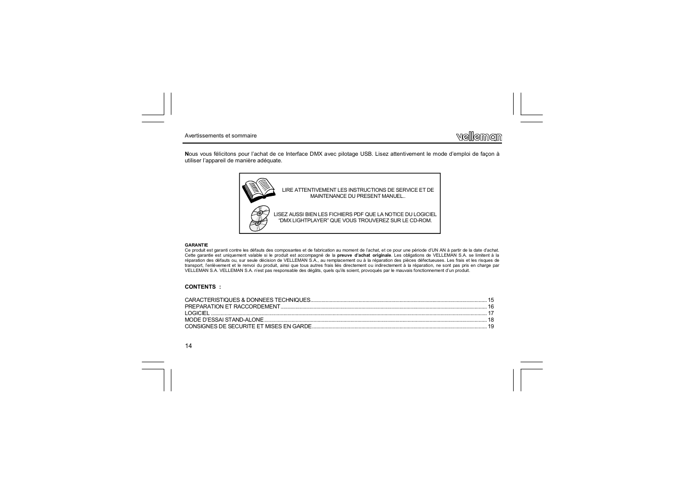 Velleman VM116 User Manual | Page 14 / 32